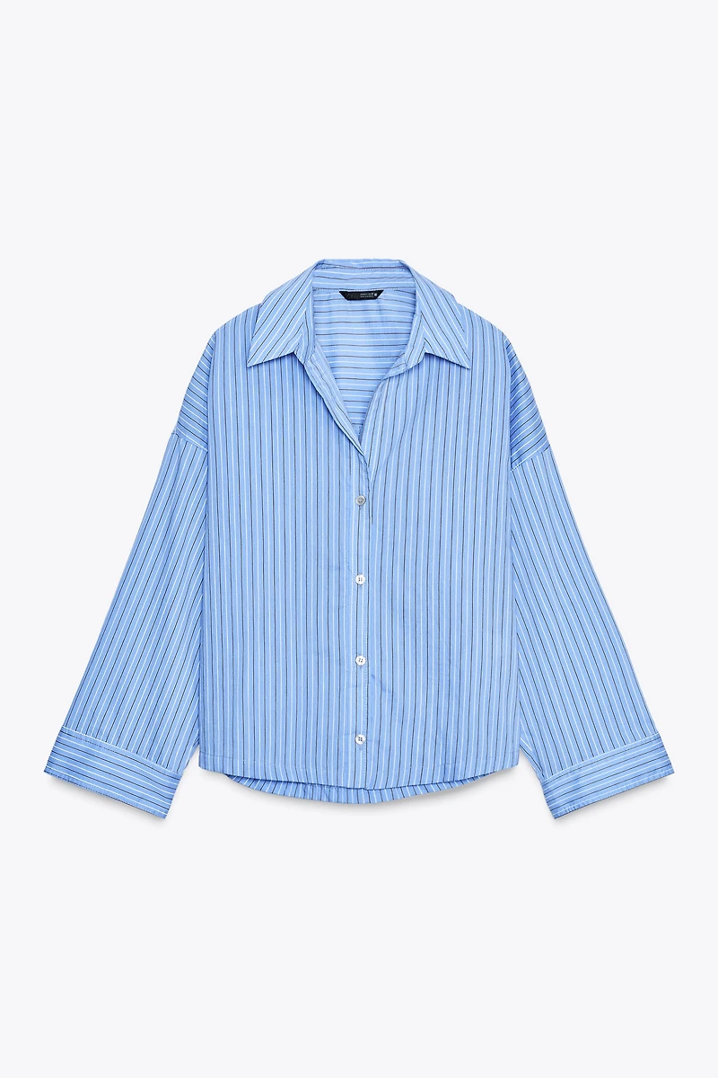 STRIPED POPLIN SHIRT