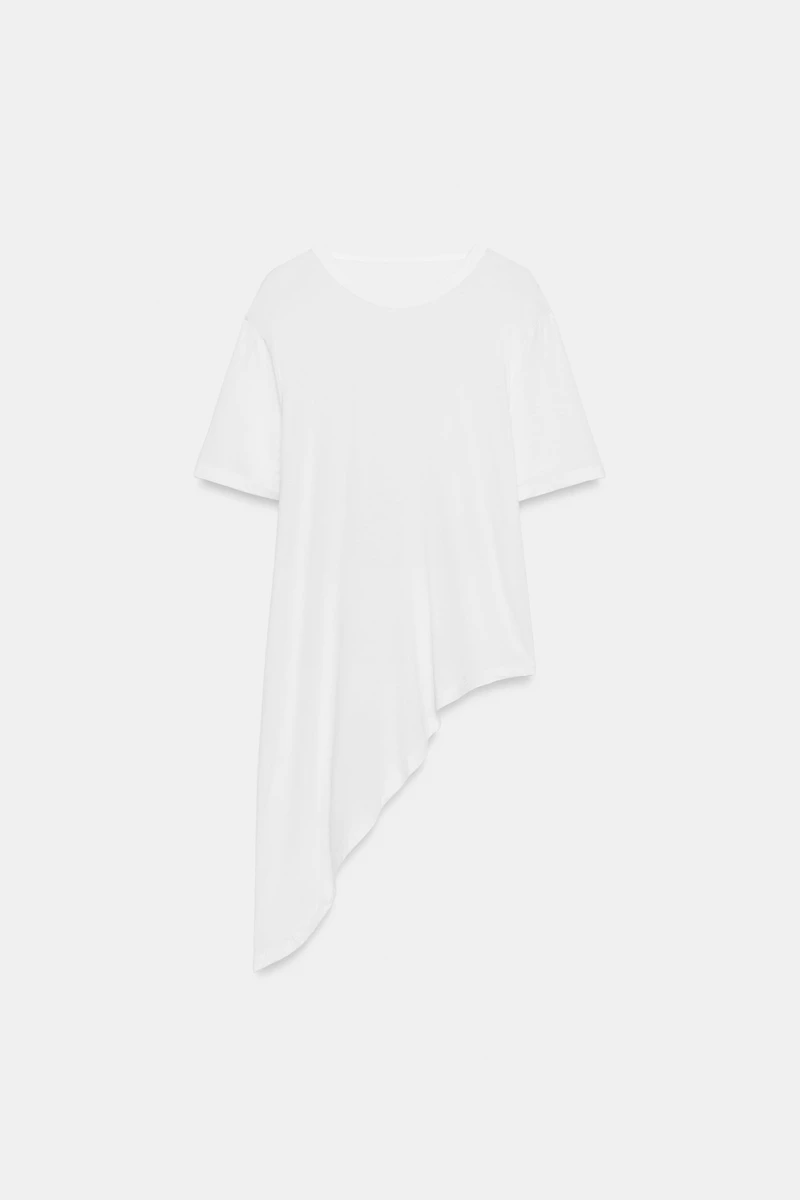 ASYMMETRIC SHORT SLEEVE TOP