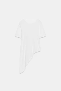 ASYMMETRIC SHORT SLEEVE TOP
