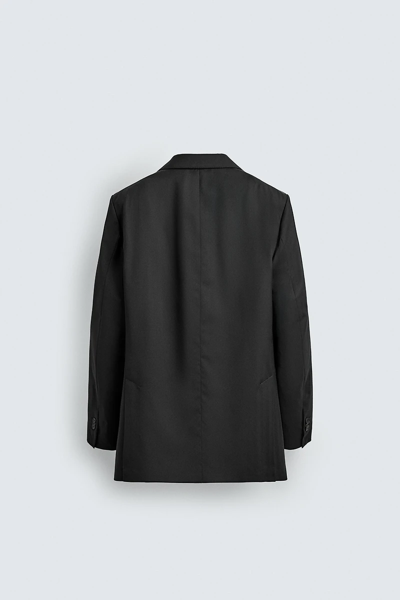 100% WOOL DOUBLE BREASTED SUIT BLAZER