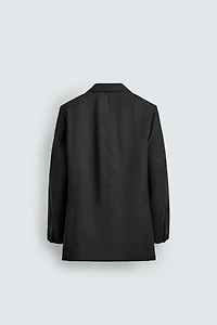 100% WOOL DOUBLE BREASTED SUIT BLAZER