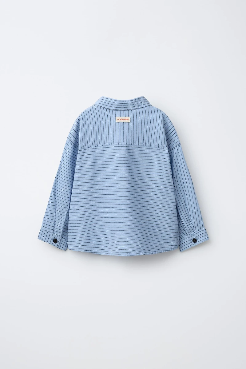 CHEMISE À RAYURES COTON LIN