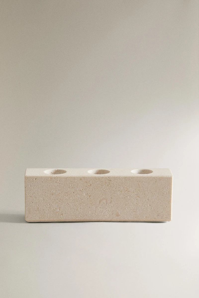 SUPPORT BROSSE À DENTS MARBRE BLANC