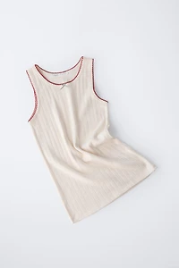 AGES 6-14 / POINTELLE TOP AND UNDERWEAR SET