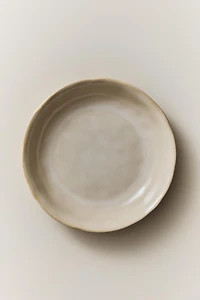 ASSIETTE CREUSE EN GRÈS À BORD IRRÉGULIER