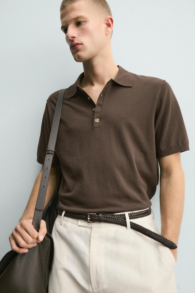 POLO RELAXED FIT EN MAILLE