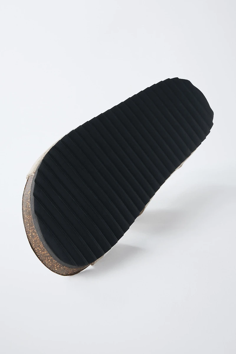 TWO STRAP SUEDE SANDALS