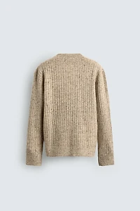 RIBBED BUTTONED JUMPER