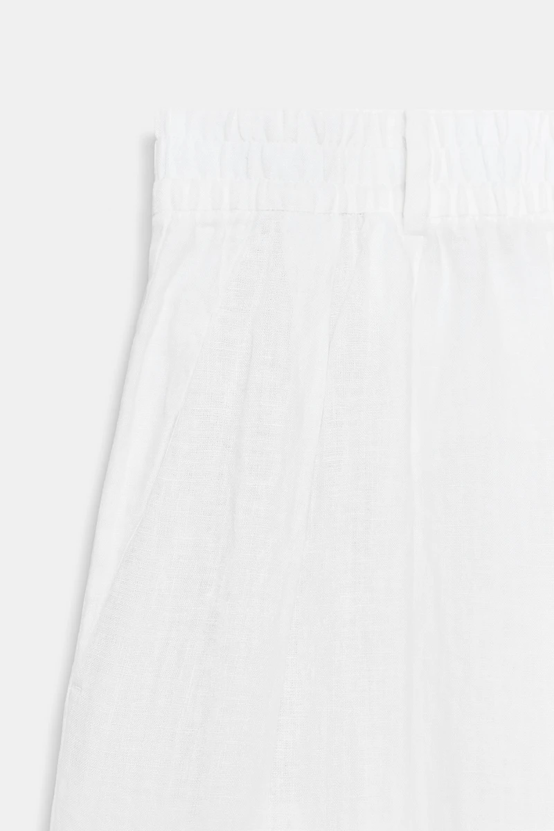 PANTALON À PLIS 100 % LIN ZW COLLECTION