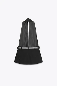 BELTED HALTER TOP