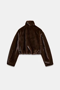 BOMBER COURT EFFET FOURRURE