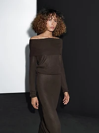 Ribbed knit sweater