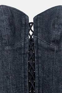 TRF DENIM CORSET TOP