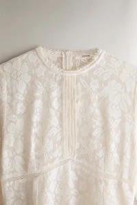 FLORAL LACE COTTON DRESS