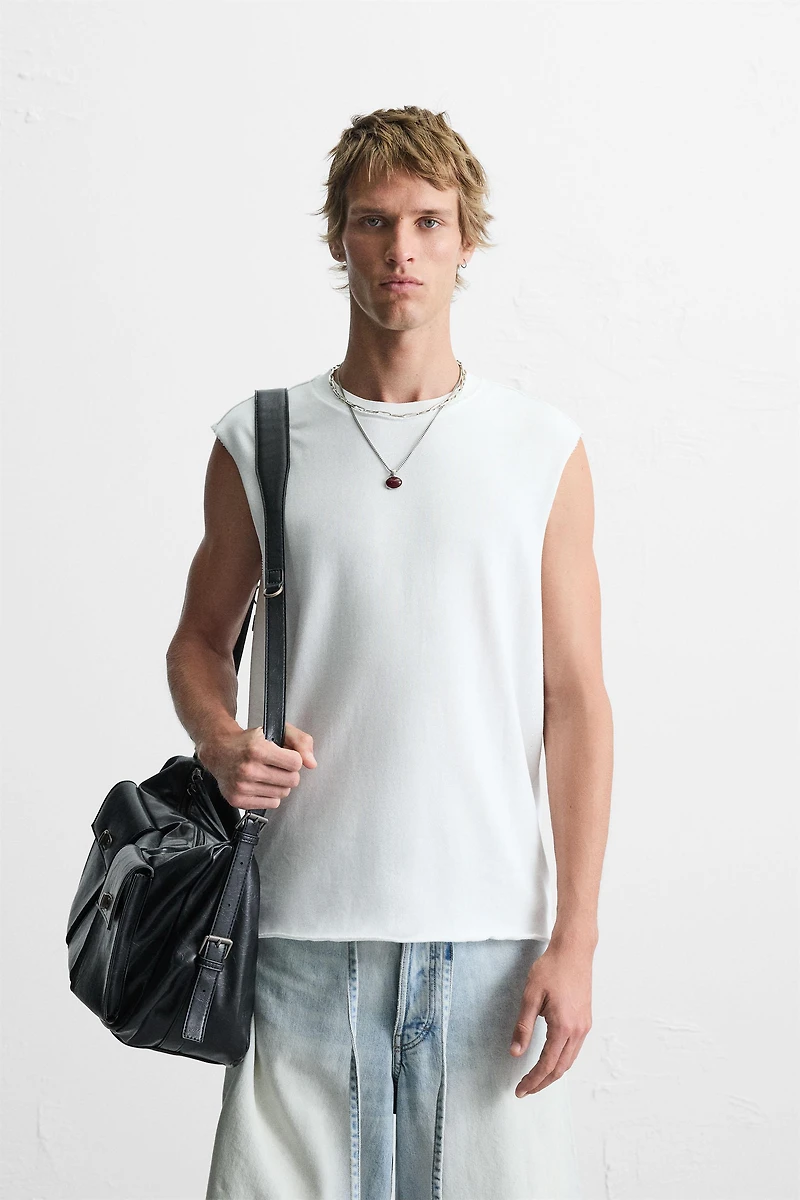 T-SHIRT DÉBARDEUR POINT IRRÉGULIER