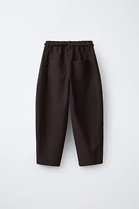 DRAWSTRING BARREL PANTS
