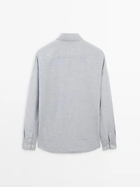 Regular fit flecked shirt