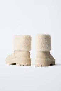 FAUX FUR ANKLE BOOTS