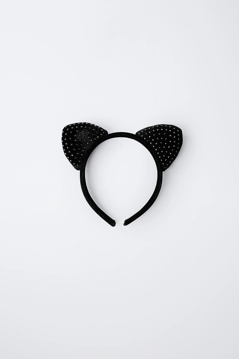RHINESTONE EARED HEADBAND