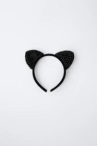 RHINESTONE EARED HEADBAND