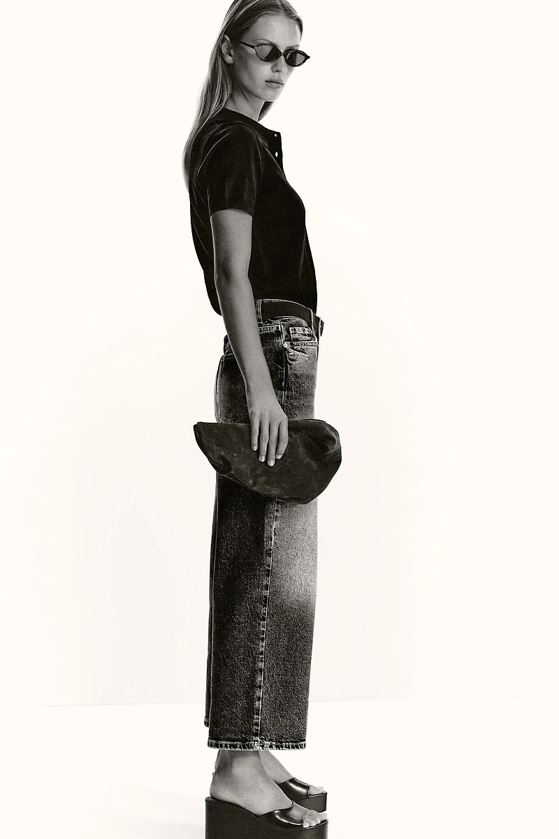 Z.10 HIGH-WAISTED BELTED CULOTTE JEANS