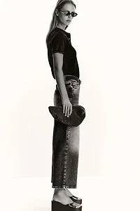 Z.10 HIGH-WAISTED BELTED CULOTTE JEANS
