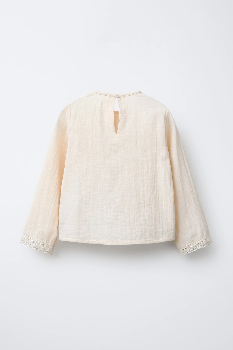 EMBROIDERED AND BEADED SHIRT