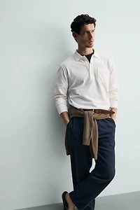 REGULAR FIT PIQUÉ POLO WITH POCKET