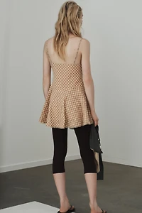 SHORT PLAID LACE DRESS