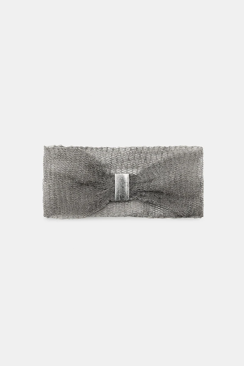 COLLIER RAS-DE-COU EN MAILLE MÉTALLIQUE