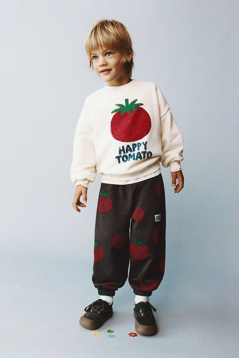 PRINTED JOGGING SWEATSHIRT AND JOGGER SET