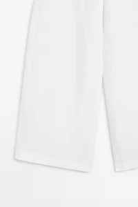 Total look flowing linen blend trousers