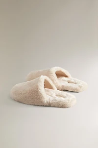 FAUX FUR MULE SLIPPERS