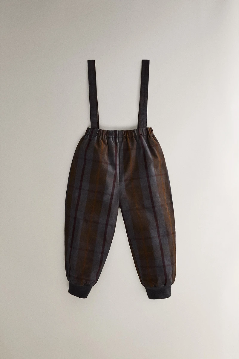 SALOPETTE ENFANT CARREAUX TARTAN