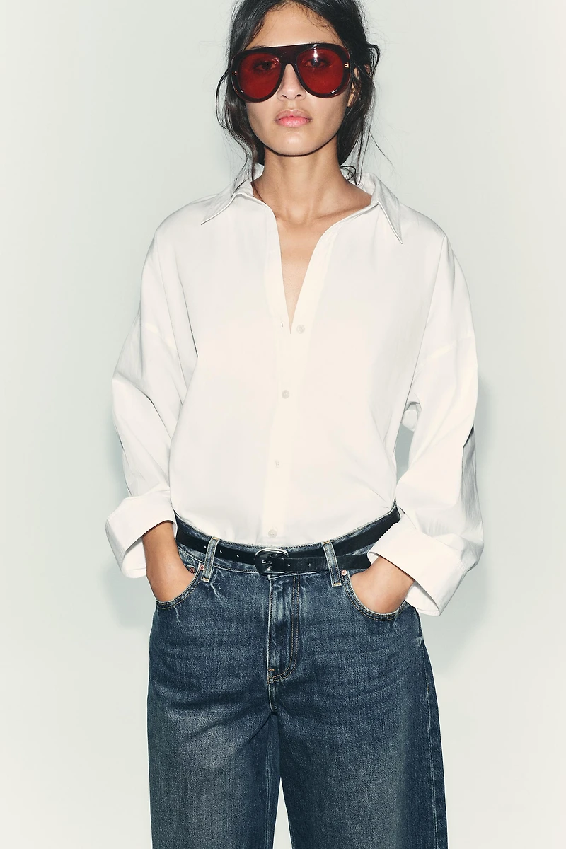 POPLIN BUTTON SHIRT