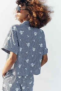 EMBROIDERED PLAID SHIRT