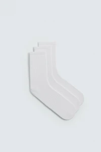 LOT DE 3 PAIRES CHAUSSETTES BASIQUES CÔTELÉES