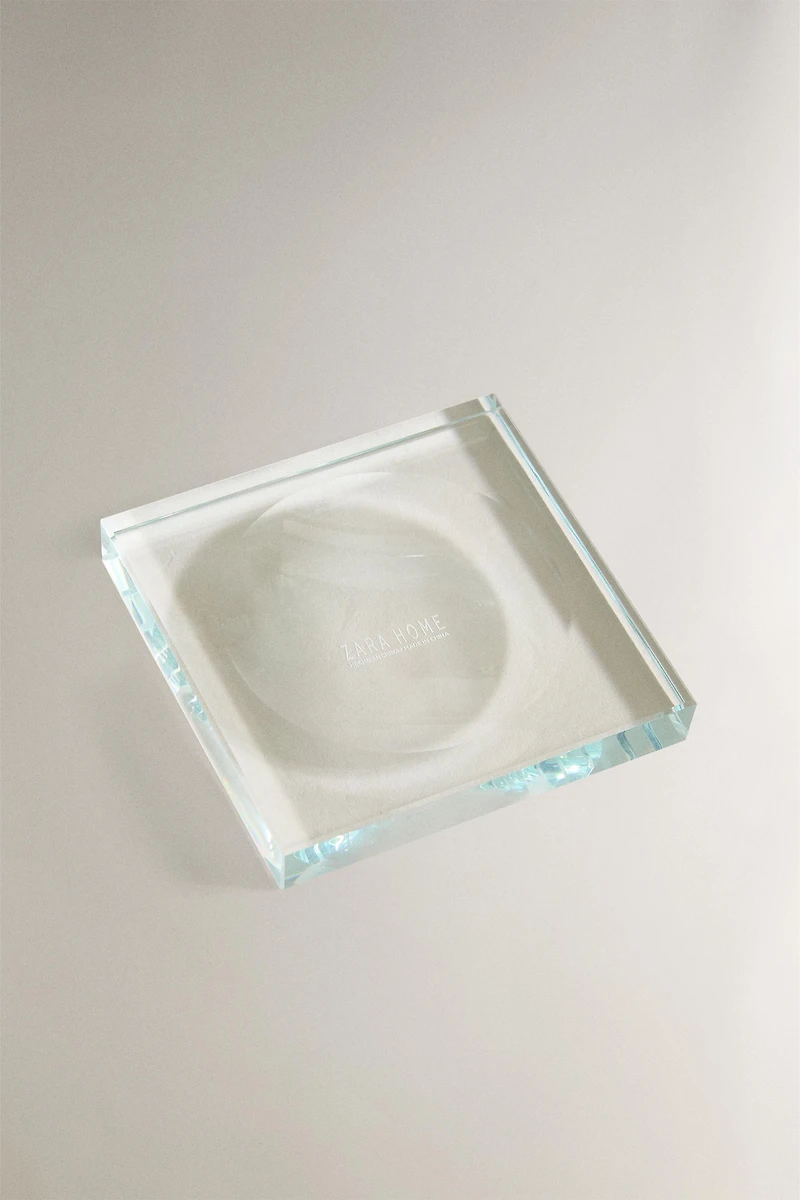 PHOTOPHORE PLAT EN VERRE NON RECYCLABLE