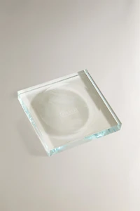 PHOTOPHORE PLAT EN VERRE NON RECYCLABLE