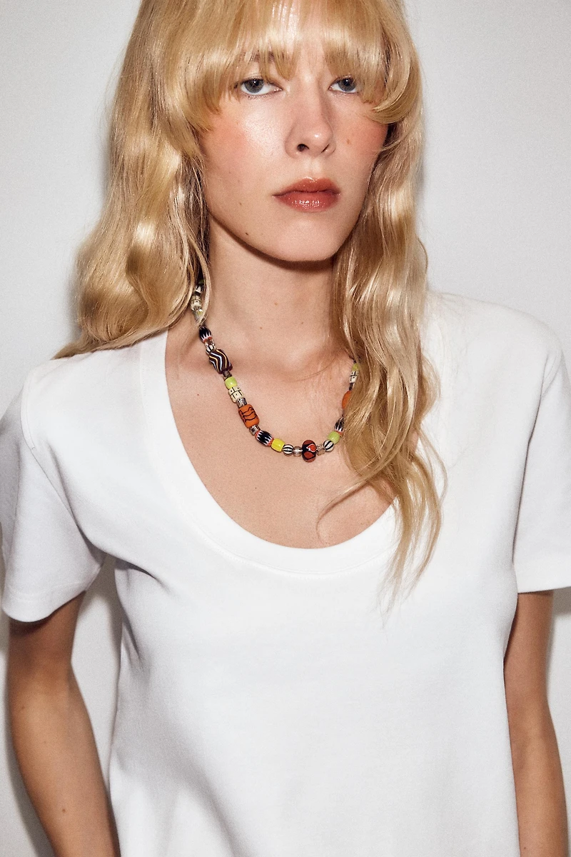 CERAMIC PIECES NECKLACE