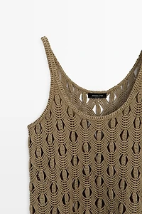 Strappy top with crochet detail