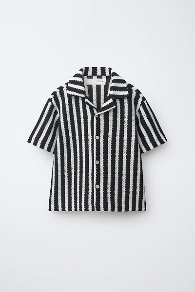 CHEMISE EN MAILLE À RAYURES
