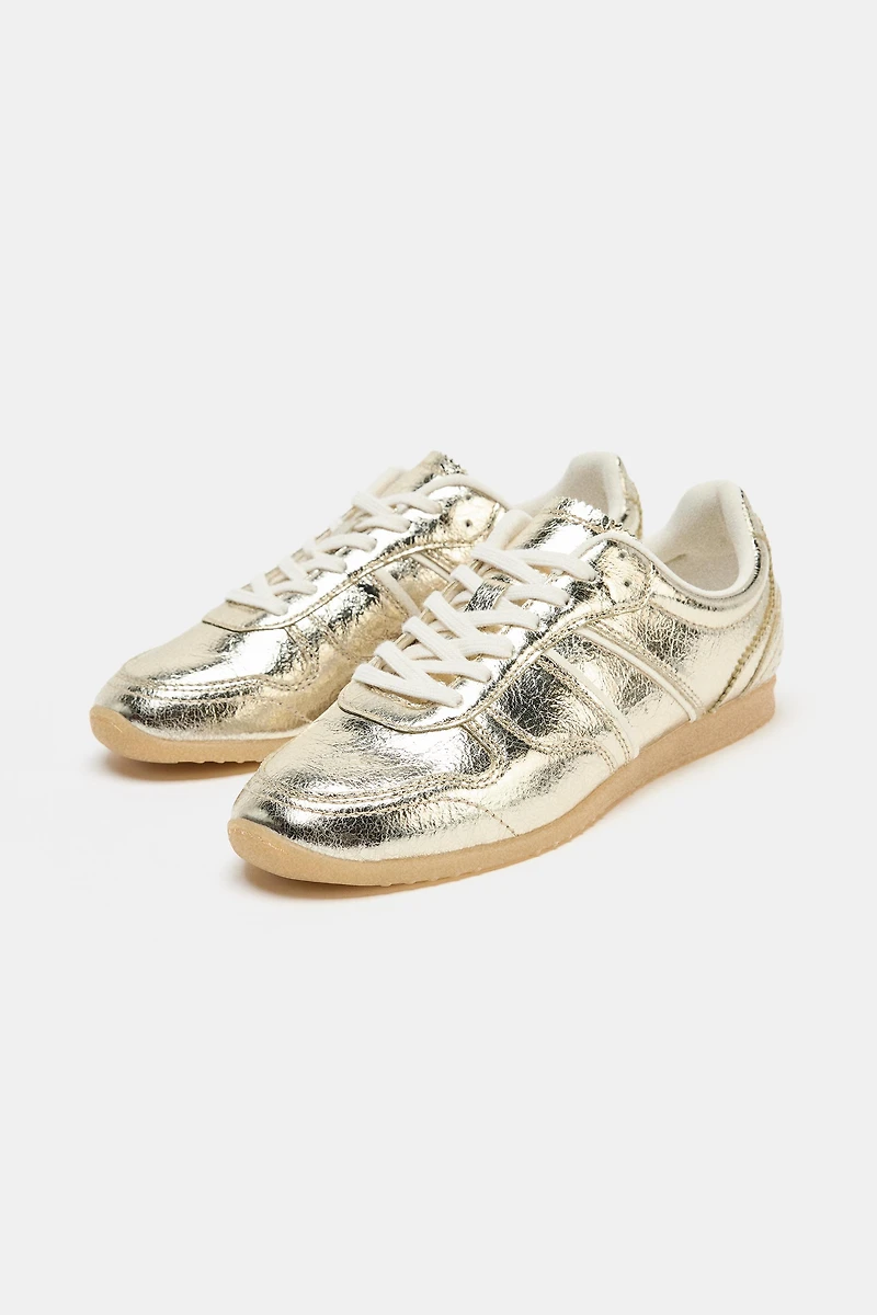 METALLIC EFFECT SNEAKERS