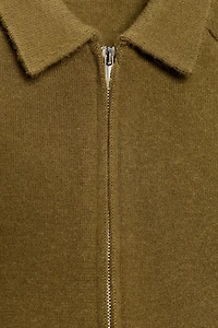 KNIT JACKET WITH ZIPPER