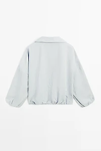 High collar bomber jacket with pocket details