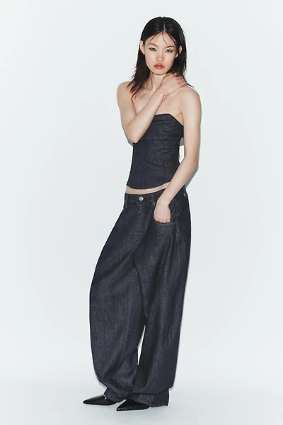 TRF HI-RISE BARREL JEANS
