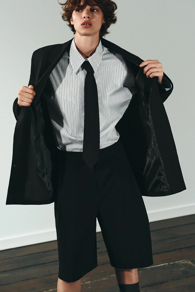 POPLIN SHIRT WITH TIE