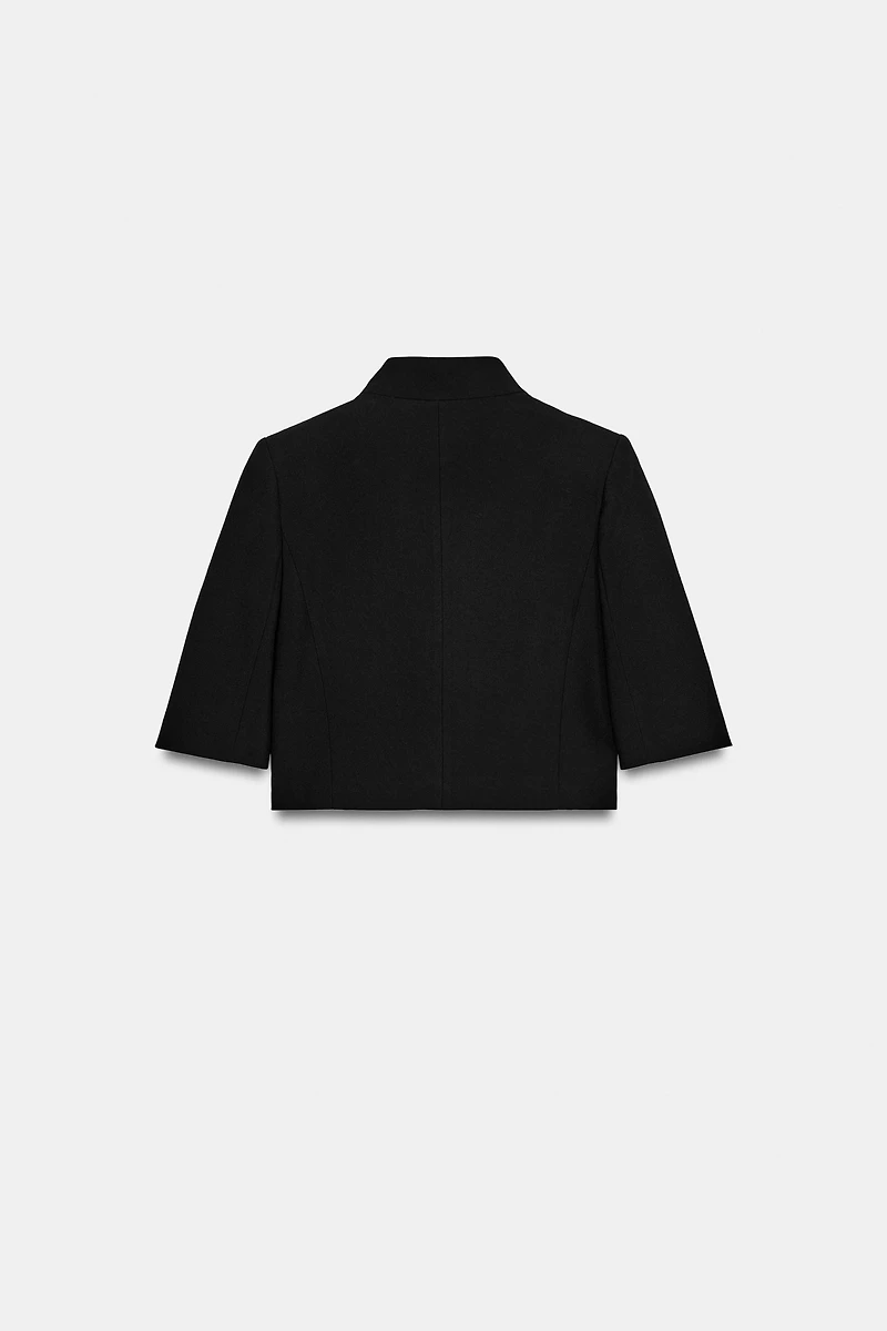SHORT SLEEVE CROPPED BLAZER ZW COLLECTION