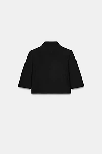 SHORT SLEEVE CROPPED BLAZER ZW COLLECTION