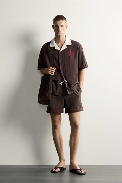 CHILI EMBROIDERY RELAXED FIT SHIRT